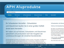 Tablet Screenshot of aph-vitrinen.de